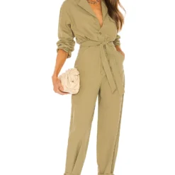 Song Of Style Cora Jumpsuit In Olive Green