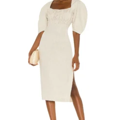 Song Of Style Monet Midi Dress In Beige