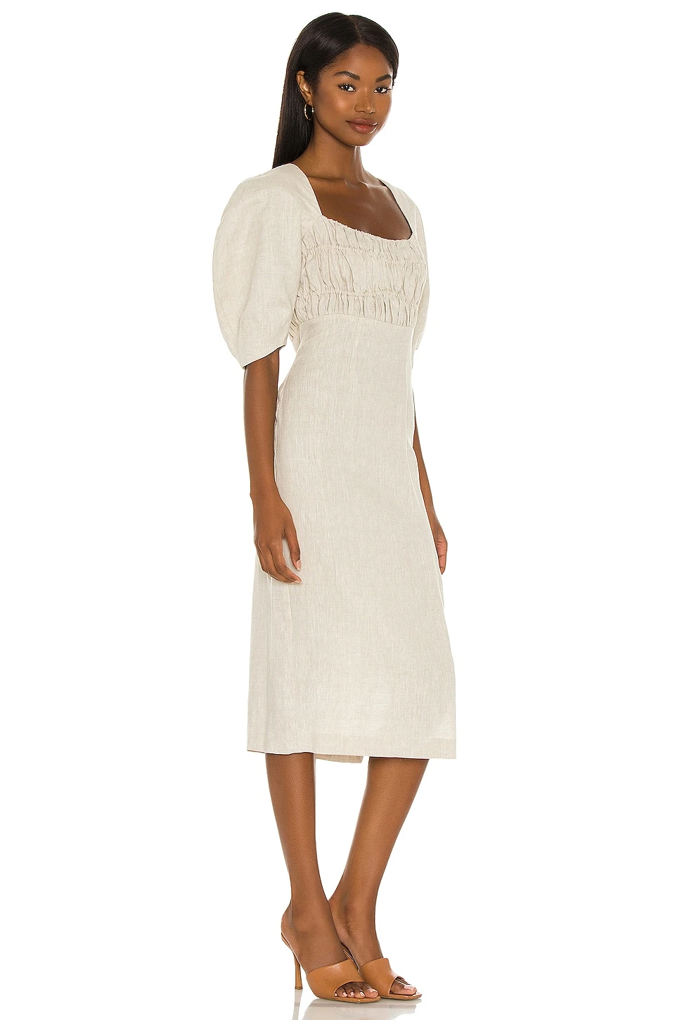 Song Of Style Monet Midi Dress In Beige - Image 2