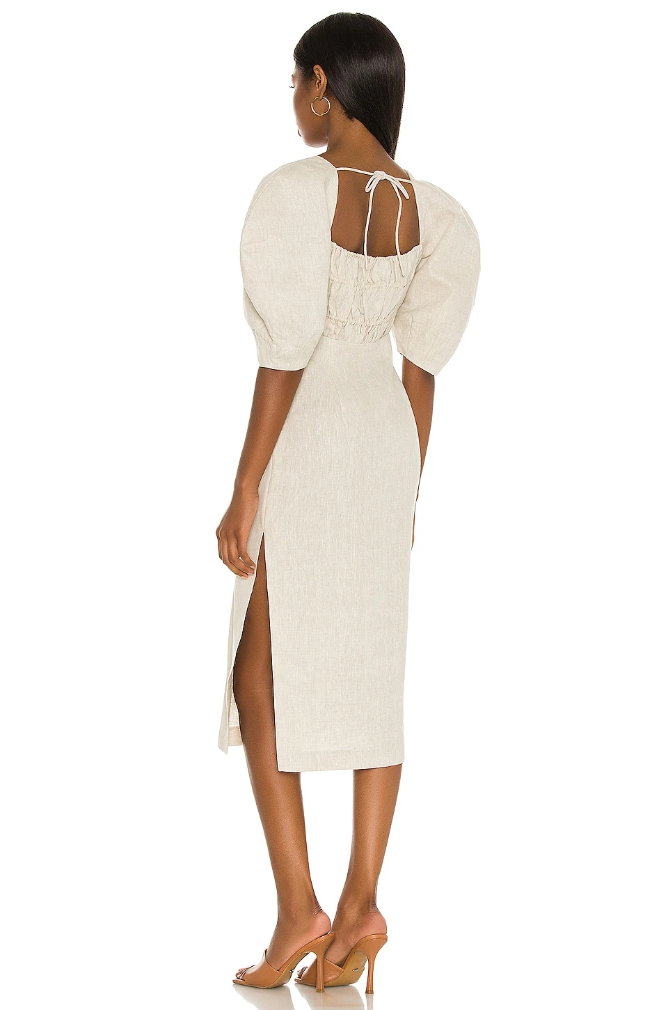 Song Of Style Monet Midi Dress In Beige - Image 3