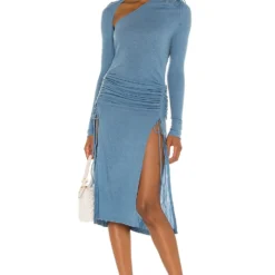 Song Of Style Xale Midi Dress In Blue