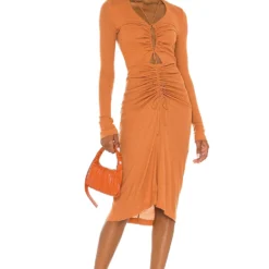 Song Of Style Zuri Midi Dress In Dusty Rose