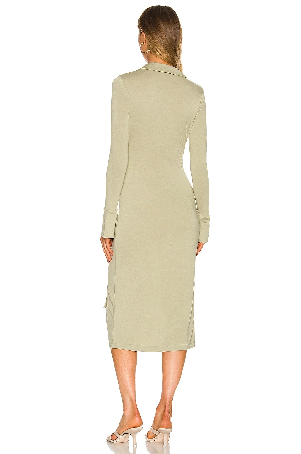 Song Of Style Espen Midi Dress In Sage Green - Image 3