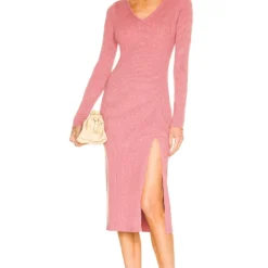 Song Of Style Laire Knit Dress In Raspberry