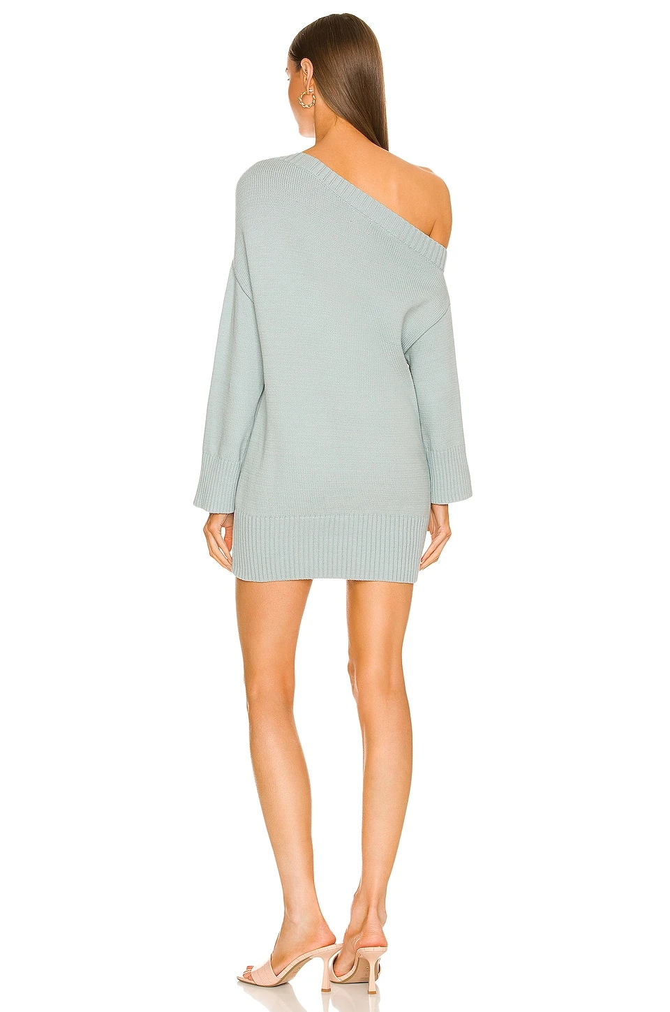 Song Of Style Ailey Off The Shoulder Knit Dress In Pale Blue - Image 3