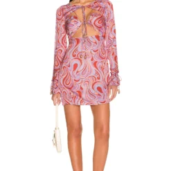 Song Of Style Coraline Mini Dress In Aven Multi Swirl