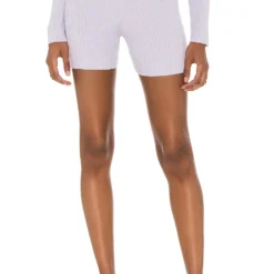 Song Of Style Lila Knit Biker Shorts In Lavender