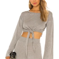 Song Of Style Louisa Sweater In Sage Green