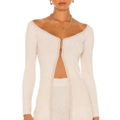 Song Of Style Elyse Cardigan In Tonal Mixed Rib