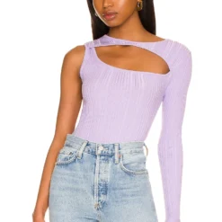 Song Of Style Landon Cut Out Sweater In Lilac