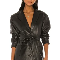 Song Of Style Bennie Leather Jacket In Black