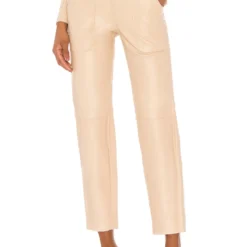 Song Of Style Seana Leather Pant In Khaki