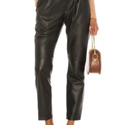 Song Of Style Suzie Leather Pants In Black