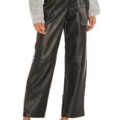 Song Of Style Sebastienne Leather Pants In Black
