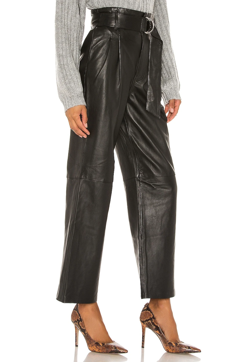 Song Of Style Sebastienne Leather Pants In Black - Image 2