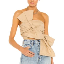 Song Of Style Olsen Top In Sand Beige