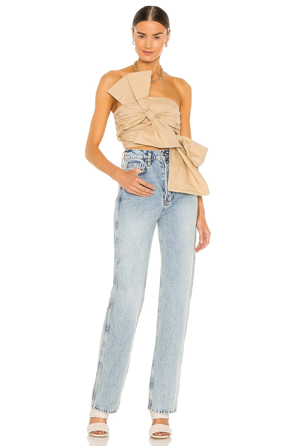 Song Of Style Olsen Top In Sand Beige - Image 4