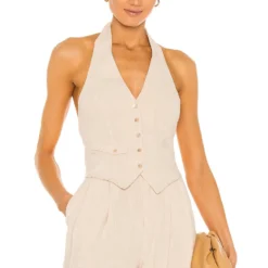 Song Of Style Dallon Vest Top In Beige