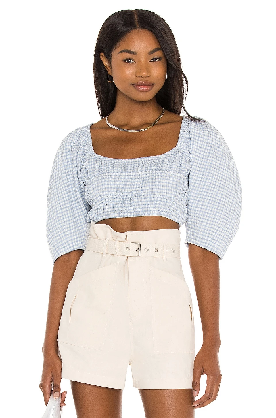 Song Of Style Cassia Top In Blue & White