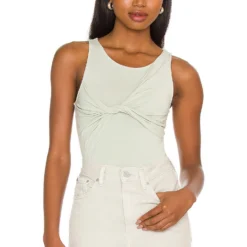 Song Of Style Luna Bodysuit In Sage Green