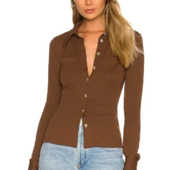 Song Of Style Hilda Top In Chocolate Brown