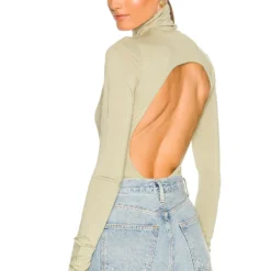 Song Of Style Piper Bodysuit In Sage Green